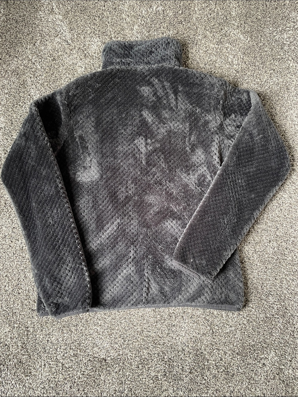 Columbia Cozy Charcoal Gray Fuzzy Zip-Up Jacket.  Size Medium - Picture 5 of 5